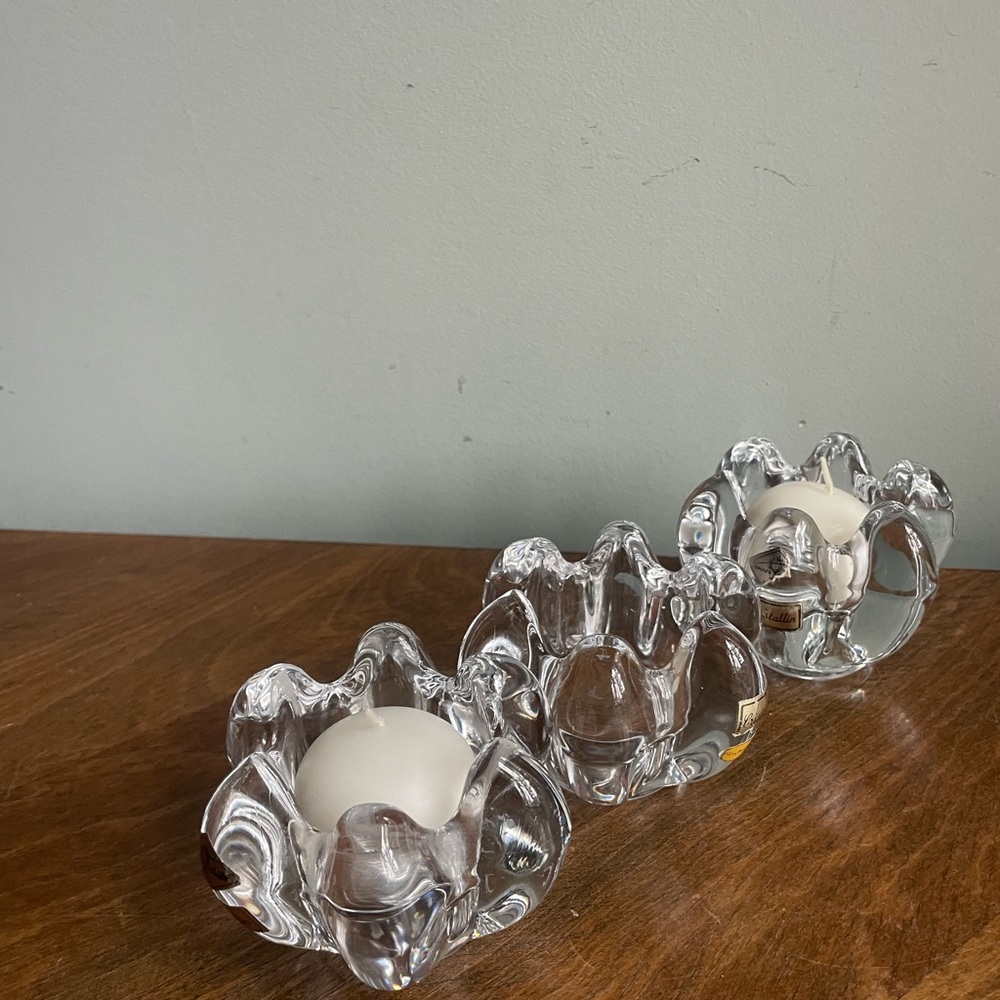 Crystal Glass Candle Holders see label